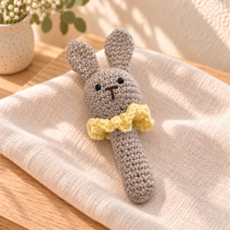 Sonall amigurumi de conill tipus piruleta