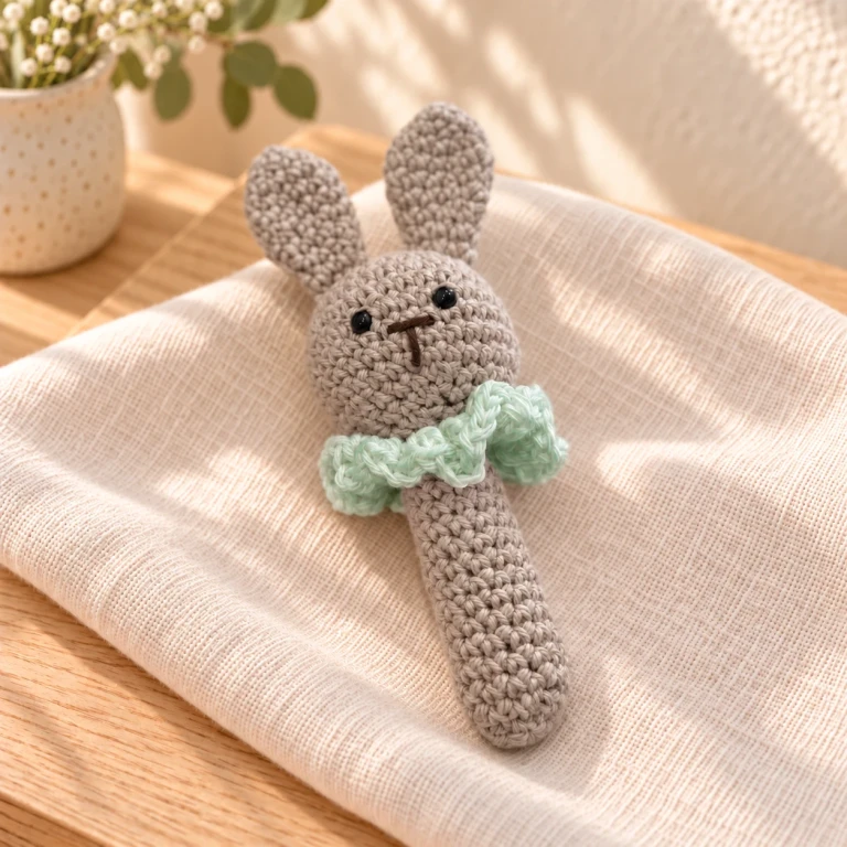 Sonall amigurumi de conill tipus piruleta