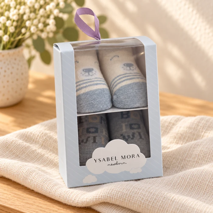 Pack de calcetines para recién nacido Ysabel Mora - Azul y gris