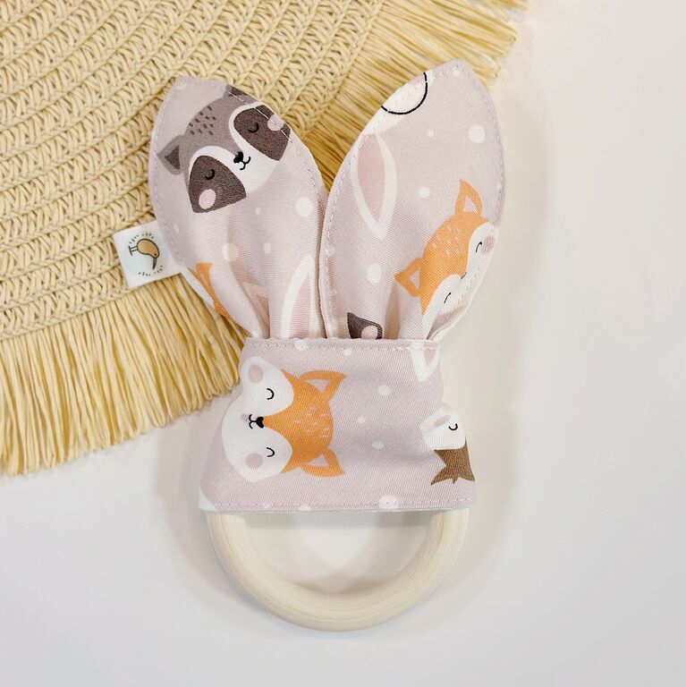 Mordedor bebé orejitas de tela tela zorro babbit