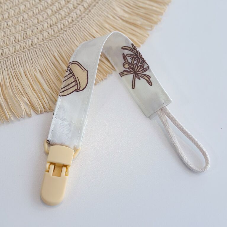 Chupetero personalizado de tela ardillas y bellotas