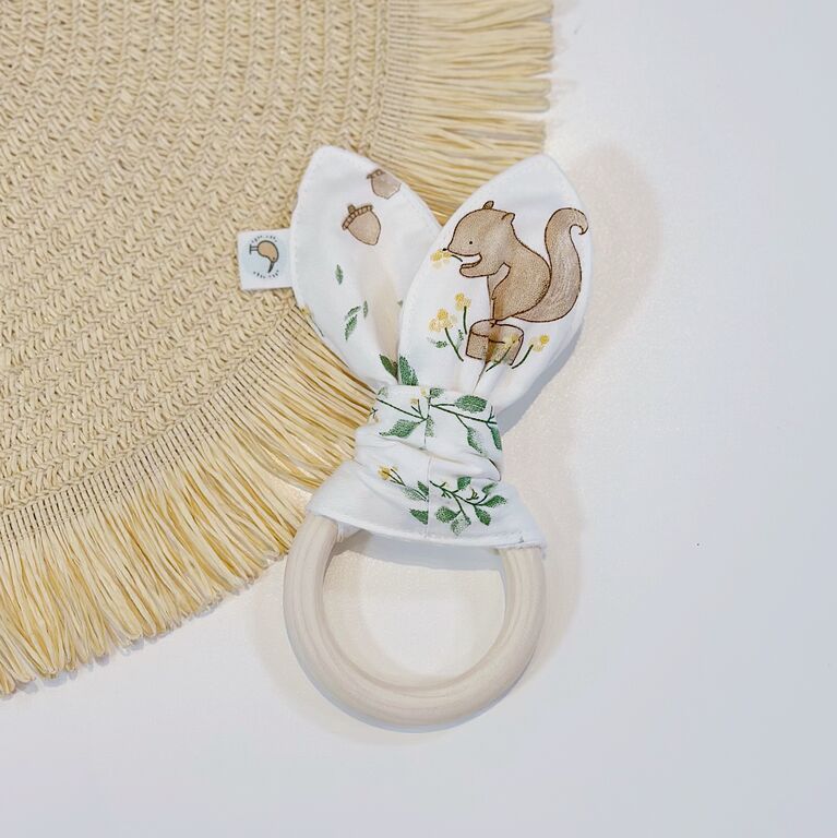 Mordedor bebé orejitas de tela animal paradise