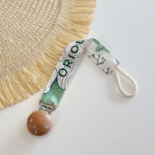 Chupetero personalizado de tela ocean mint