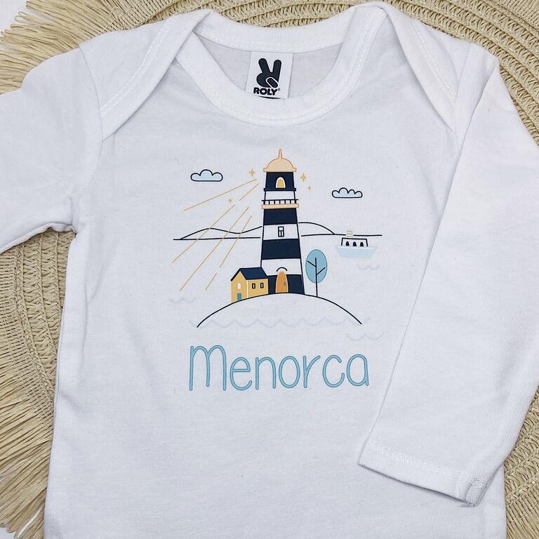 Body para bebé con Faro de Menorca