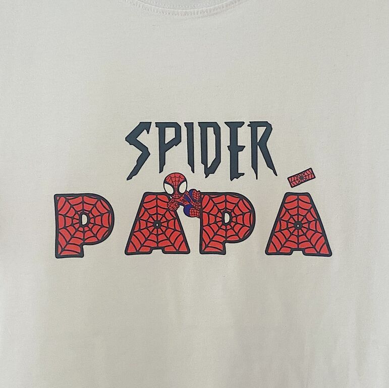 Camiseta blanca Spider Papá