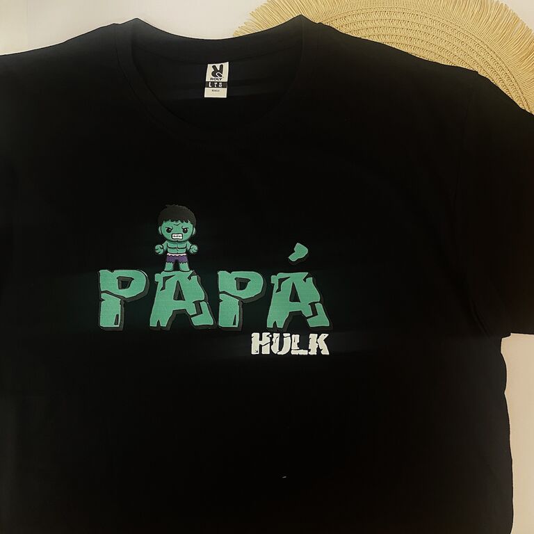 Camiseta negra Papá Hulk