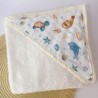 Capa de baño Peces y rayas