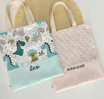 Bolsa de tela infantil con asas personalizada